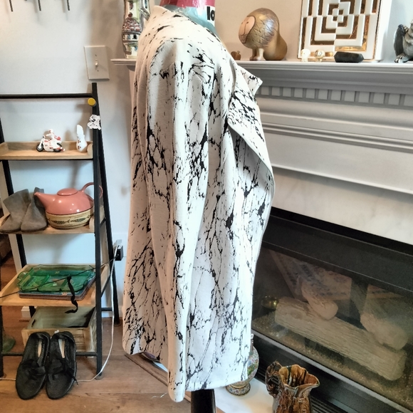 H by Halston marble print zip jacket top size 12 - Picture 6 of 8